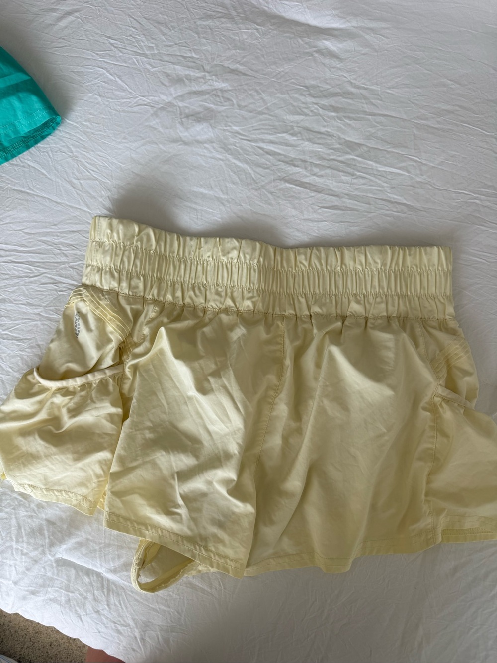 FP Movement by Free People Pale Yellow Athletic Shorts